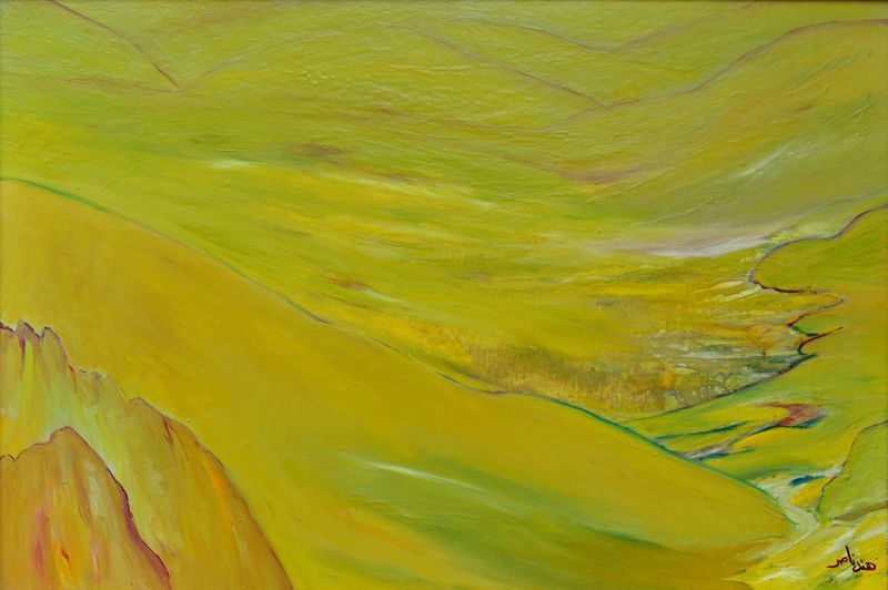 Hind Nasser, Early summer I, 1989, Oil on canvas, 62x90cm-1666677922941