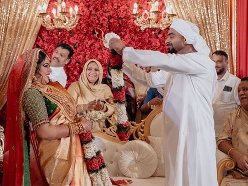 Shamna Kasim, Shanid Asif Ali get married in Dubai.