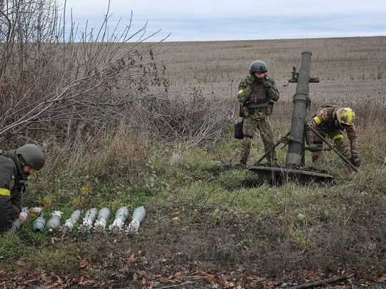 Ukraine mortar