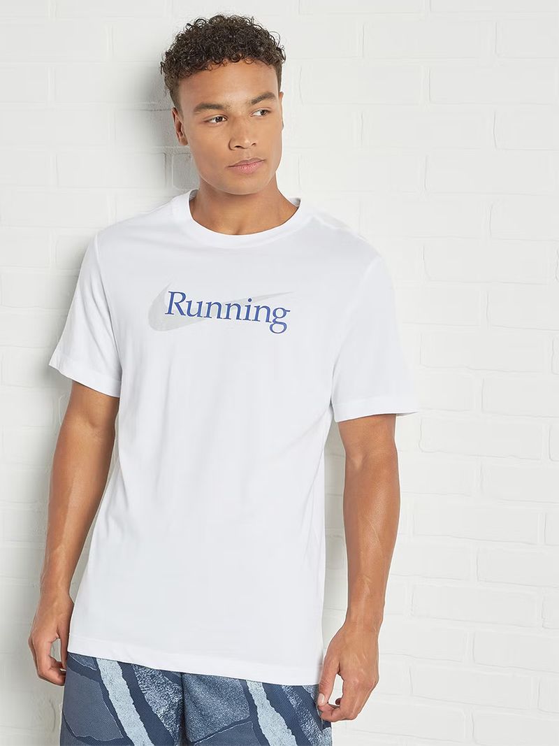 Nike Running Short Sleeve T-Shirt White 