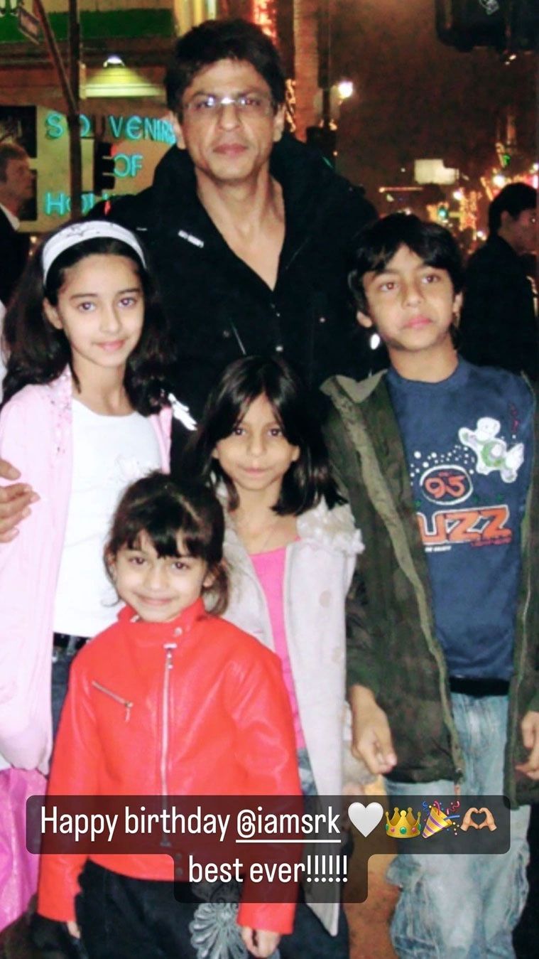 Ananya Panday shared an old photo with her sister SRK and his kids Suhana and Ayan Khan