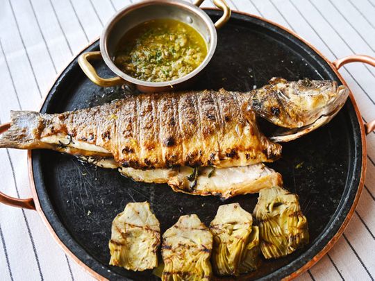 Grilled Sea bass from Basko