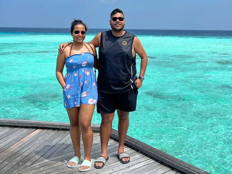 Sharon Saldanha, a 28-year-old Indian expat who works as a social media and marketing manager, and her husband, Bosco Pereira, a 29-year-old Indian expat who works in sales and tourism services in Dubai.