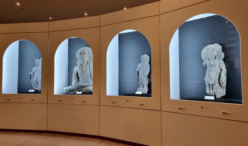 Buddhist sculptures on display-1668871608748