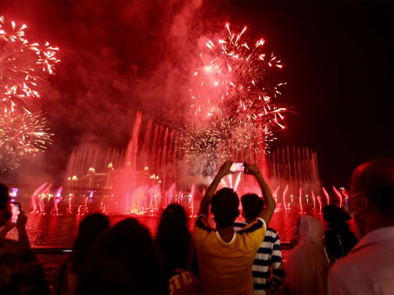 Dubai Pointe fireworks 