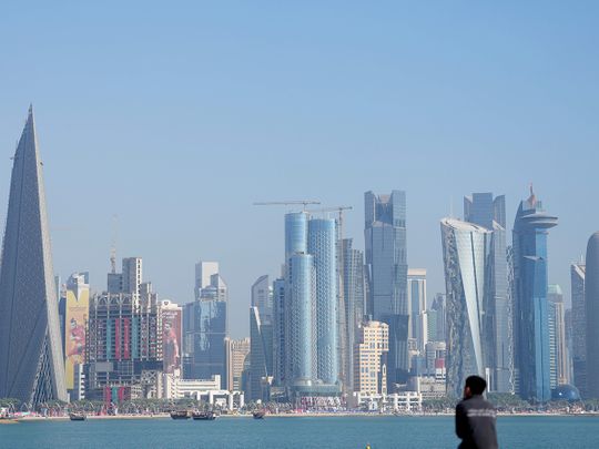 STOCK Doha skyline Qatar
