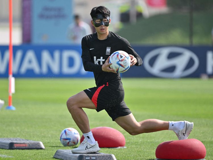 FIFA World Cup 2022: Son Heung Min, sporting a mask, starts for South Korea  vs Uruguay - India Today