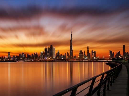 STOCK Dubai skyline