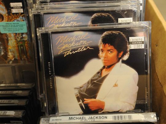 File photo shows boxes of Michael Jackson album 