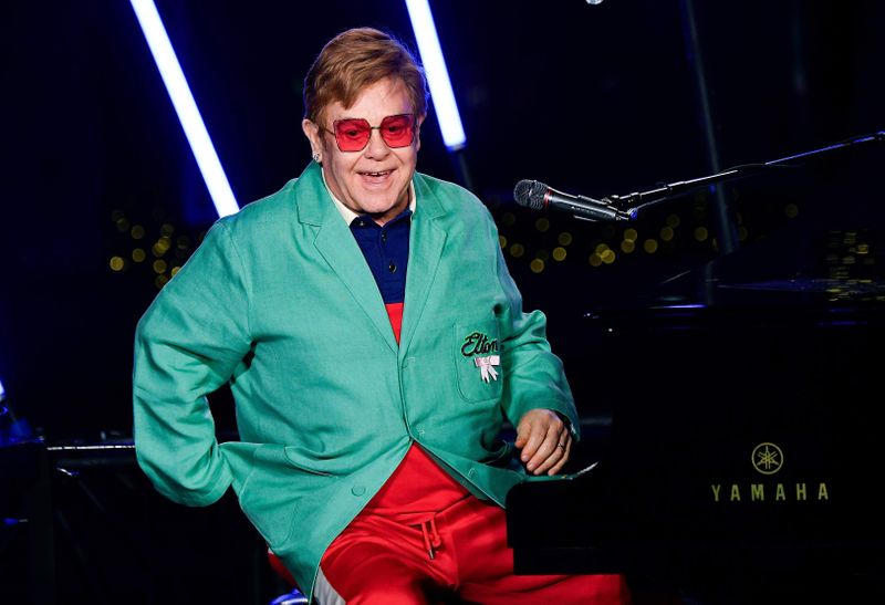 Sporting his trademark glasses, Elton John reminded us why he's one of the greatest showmans in music business