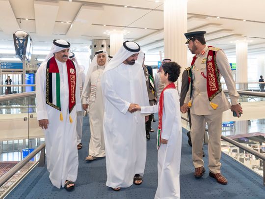 Sheikh Ahmed bin Saeed Al Maktoum visiting Terminal 3 of Dubai International Airport