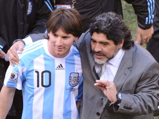 Messi Maradona new