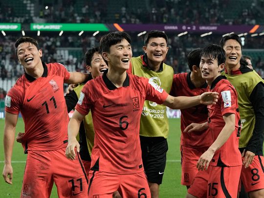 South Korea's players celebrate