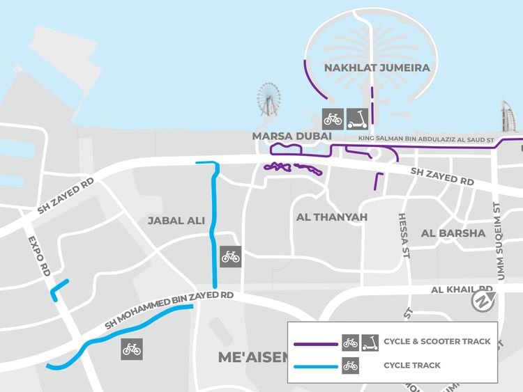 RTA cycle and e-scooter map 2
