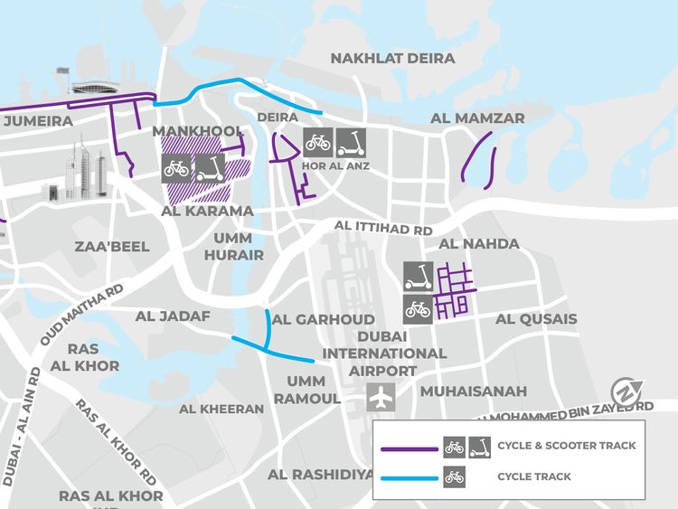 RTA cycle and e-scooter map