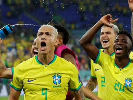 Brazil dance into World Cup quarter-finals, by