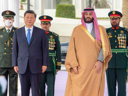 Saudi Crown Prince Mohammad Bin Salman welcomes Chinese President Xi Jinping in Riyadh