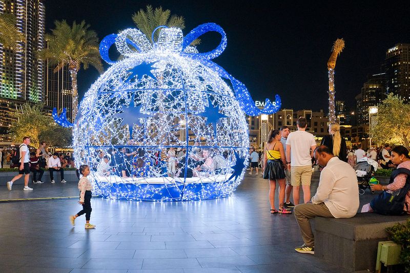 Christmas decorations at Dubai Mall in Dubai. 7th December 2022.