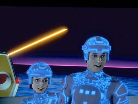Bruce Boxleitner and Cindy Morgan in Tron.