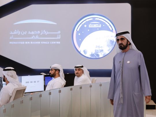 Sheikh Mohammed visited MBR Space Centre to witness the launch of Rashid Rover
