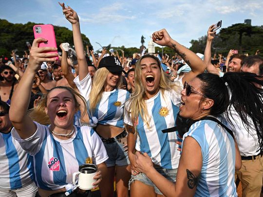 Photos: Streets of Argentina turn into party as team reaches Qatar ...