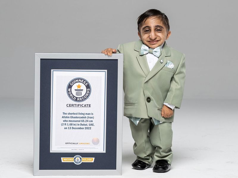 Afshin with his certificate