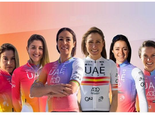 UAETeamADQ cyclists