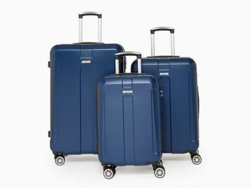 noon east 3-Piece Hardside Spinner Luggage, Dark Blue