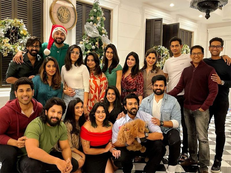 Ram Charan, cousin Allu Arjun come together for star-studded Xmas party: