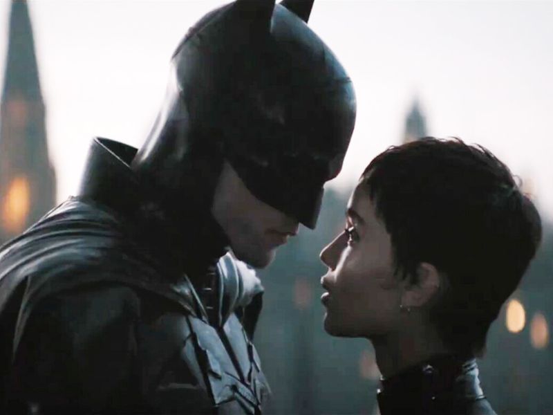 Robert Pattinson and Zoe Kravitz in 'The Batman'