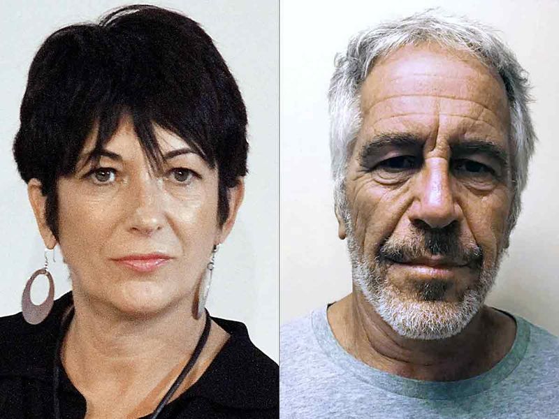  This combination of file pictures created on July 2, 2020 shows Ghislaine Maxwell (left) during an event on September 20, 2013 in New York City and an undated handout photo obtained on July 11, 2019 courtesy of the New York State Sex Offender Registry of Jeffrey Epstein (right).