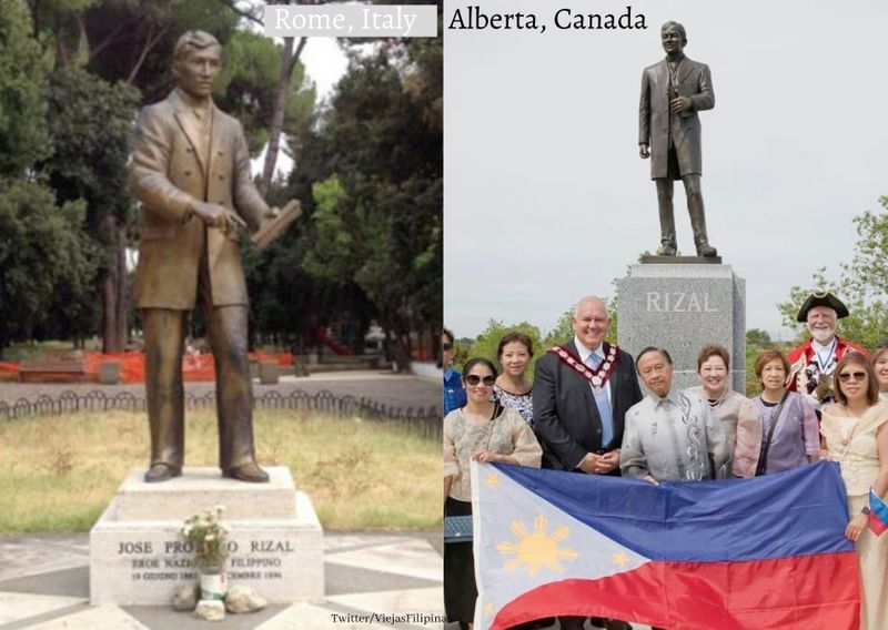 Rizal monument Rome and Canada