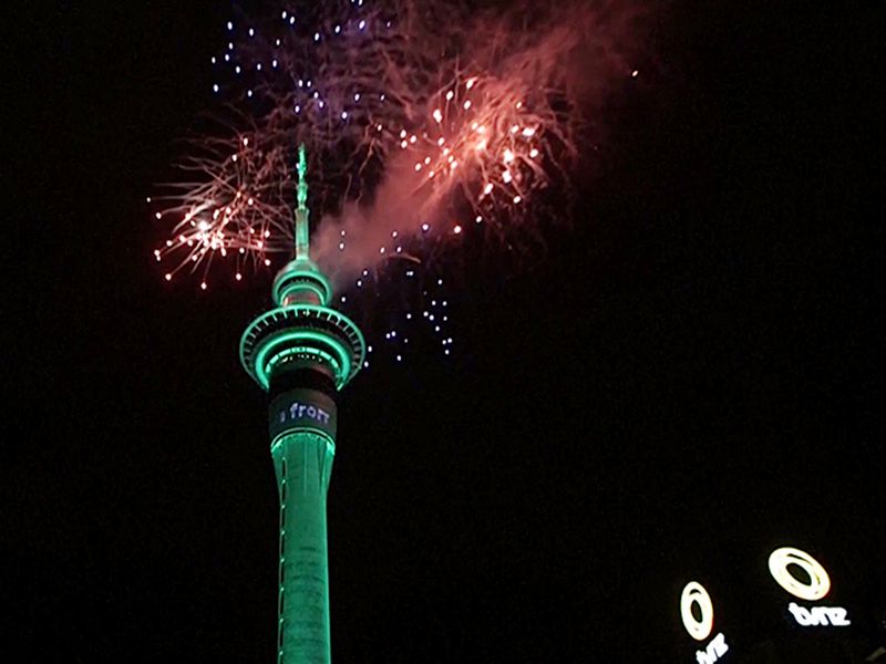  Lights and fireworks display to mark the celebrations of New Year 2023, in Auckland 