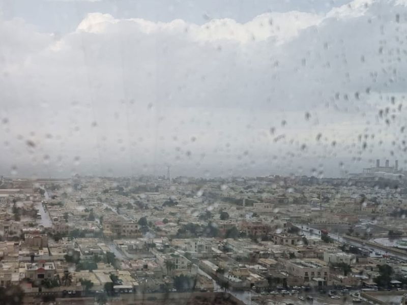 Rain in Sharjah on December 31.