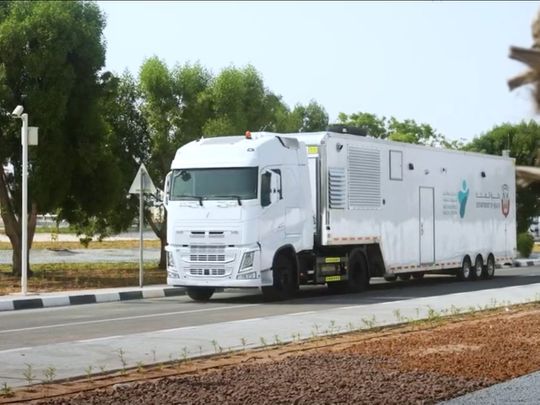 The mobile Biosafety level 3 (BSL-3) lab, the first in the UAE, is equipped to handle highly infectious disease agents