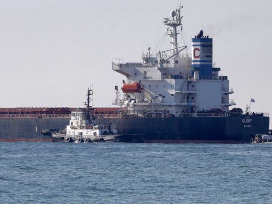 In this file photo the Marshall Islands-flagged bulk carrier M/V Glory