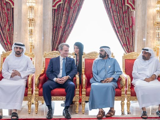 Mohammed bin Rashid meets with Brian Moynihan