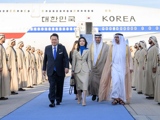 abdulla bin zayed receives korean president