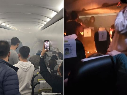 Video: Power bank catches fire on flight, 2 injured