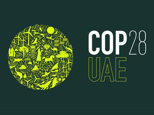 The official logo of COP28.