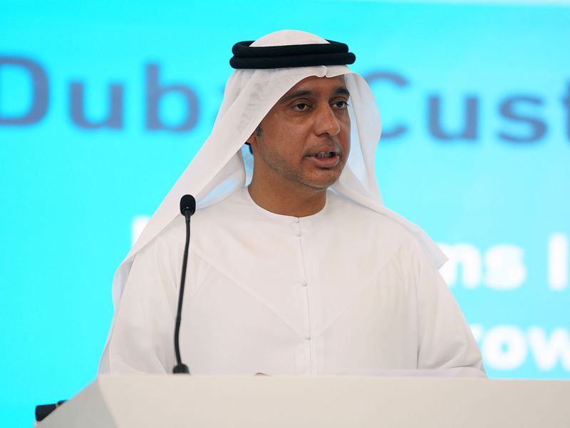 Ahmed-Abdullah-Bin-Lahej-Al-Falasi,-Director-General-of-Federal-Customs-Authority,-at-the-6th-Dubai-Customs-Week,-“Customs-Innovations-for-Tomorrow’s-Generations”,-on-23rd-January,-2023-1674480989427
