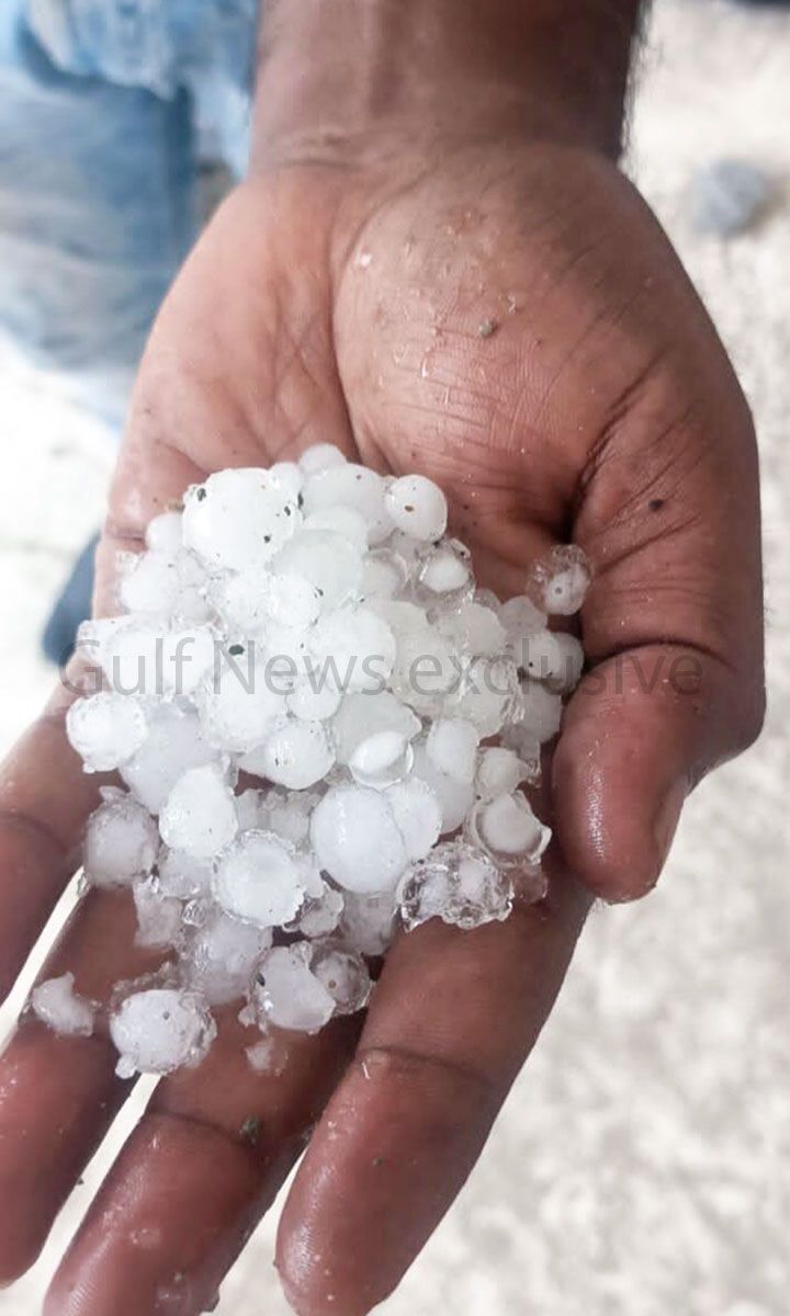 On Wednesday, heavy rain hit parts of the UAE. According to the Met office, a significant dip in temperatures caused rain to fall as hail in some parts of Abu Dhabi.