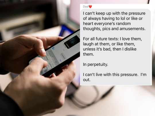 US dad's text exiting family group chat goes viral