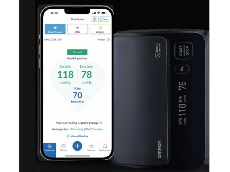 Omron unveils smartphone-connected blood pressure monitor, weight scale