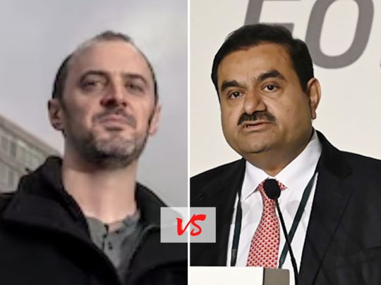 Nathan Anderson, founder of short-seller Hindenburg Research and Gautam Adani, founder of Adani Group. 