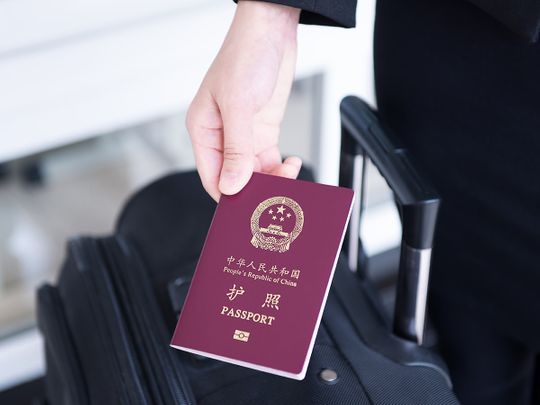 Chinese passport stock