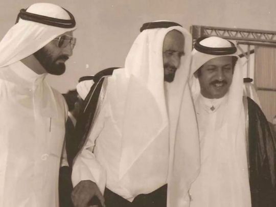 Sheikh Mohammed bin Rashid Al Maktoum with Mohammed Saeed Rashid Al Mulla