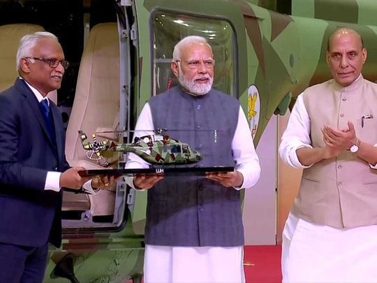 Modi rajnath helicopter