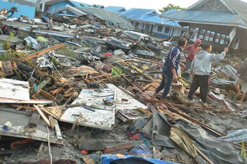 Sept. 28, 2018 - INDONESIA - A 7.5 magnitude earthquake struck the island of Sulawesi, resulting in a 1.5 metre tsunami and killing more than 4,300 people.