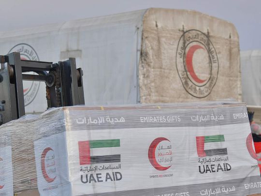 UAE has sent 117 tonnes of relief supplies as part of Operation 